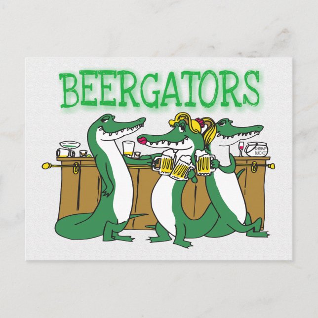 Alligator Beer Bar Postcard (Front)