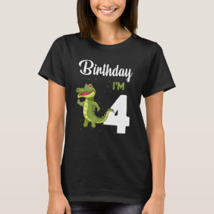 Alligator Birthday 4 Year Old Rabbit  Kids Girls B T-Shirt
