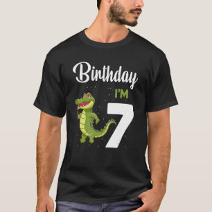 Alligator Birthday 7 Year Old Rabbit  Kids Girls B T-Shirt