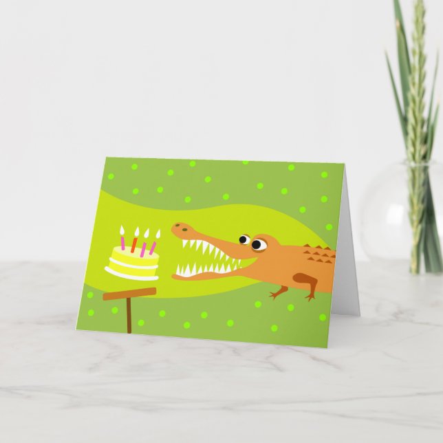 Alligator Birthday Card (Front)
