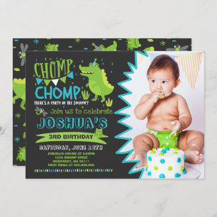 Alligator Birthday Invitation Crocodile Party