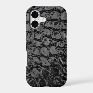 Alligator Black Faux Leather