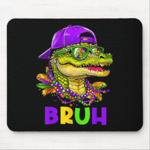 Alligator Bruh Mardi Gras Costume Carnival Teens B Mouse Pad