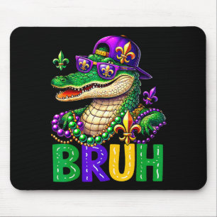 Alligator Bruh Mardi Gras Costume Carnival Teens B Mouse Pad