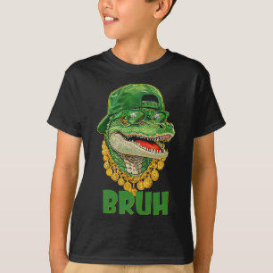 Alligator Bruh St Patricks Day Costume Teens Boys T-Shirt