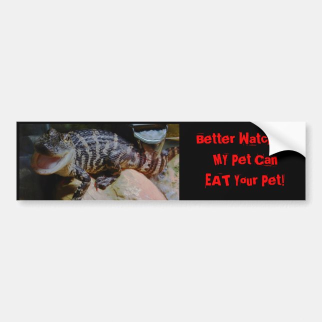 Alligator Bumper Sticker (Front)