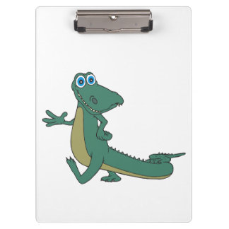 Alligator cartoon clipboard
