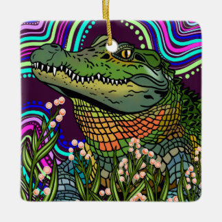 Alligator Ceramic Ornament
