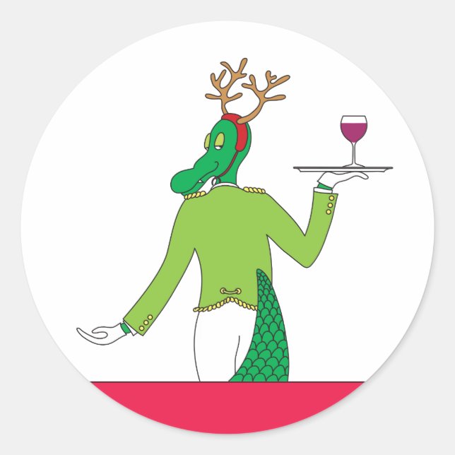 Alligator Cheer Classic Round Sticker (Front)