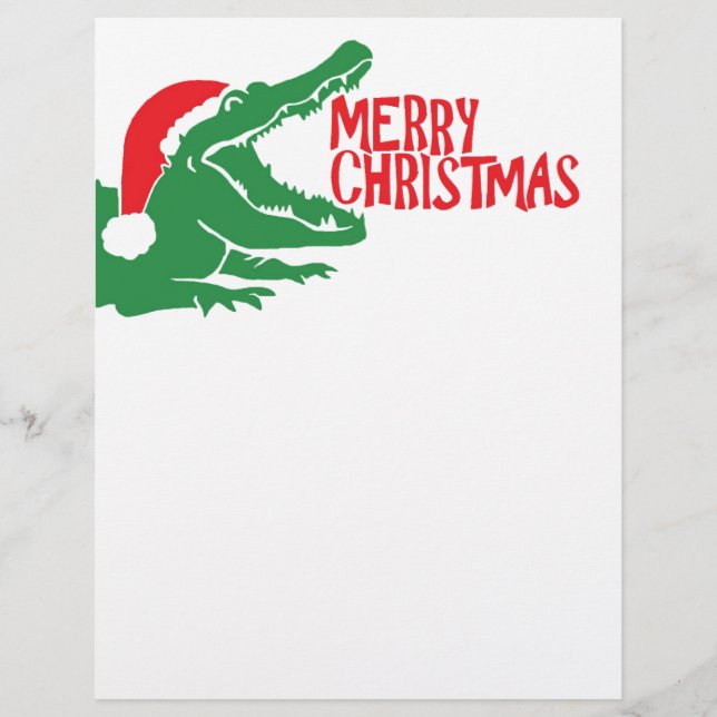 Alligator christmas letterhead (Front)