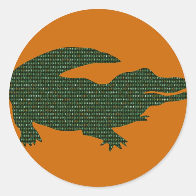 Alligator Classic Round Sticker (Front)