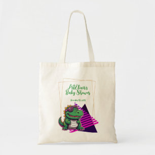 Alligator Cool Kawaii Retro Vibe Baby Shower Tote Bag
