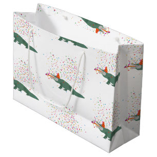 Alligator Crocodile - Animals Having a Party Large Gift Bag