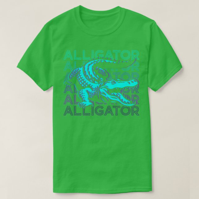 Alligator Crocodile Gator Retro Alligator Gift T-Shirt (Design Front)