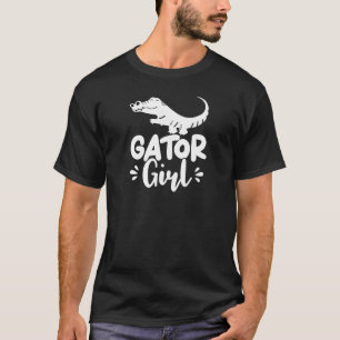 Alligator Crocodile Kids Gator Girl   T-Shirt
