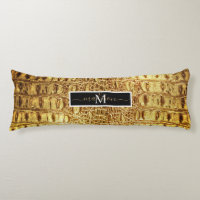 Alligator Crocodile Skin Shiny Gold Personalised