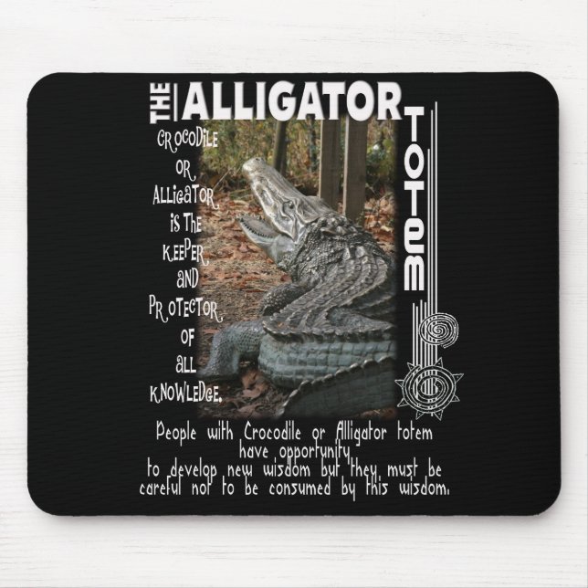 ALLIGATOR / CROCODILE TOTEM MOUSE PAD (Front)
