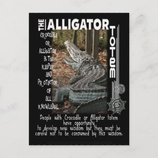 ALLIGATOR / CROCODILE TOTEM POSTCARD