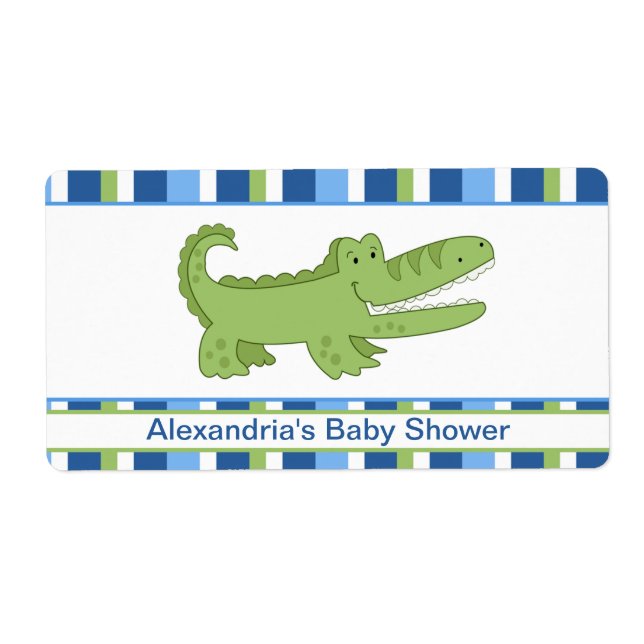 Alligator Customised Large Water Bottle Sticker (Front)