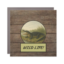 Alligator Dark Wood Car/Truck Magnet