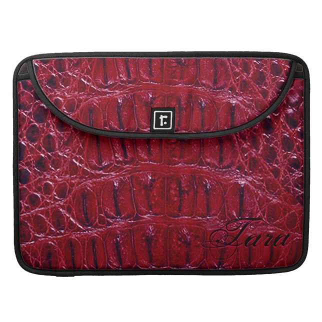 Alligator Designer MacBook 15" Sleeve (burgundy) For MacBooks (Front Closed)
