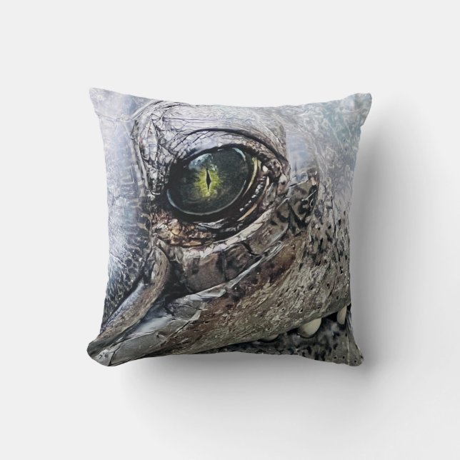 Alligator Double-Sided Throw Pillow (Front)