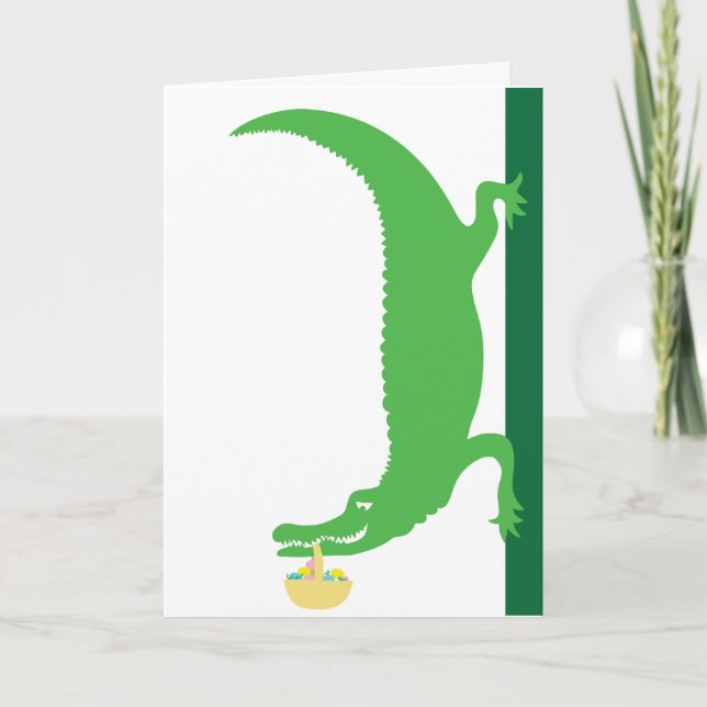 Alligator Easter Card (Front)