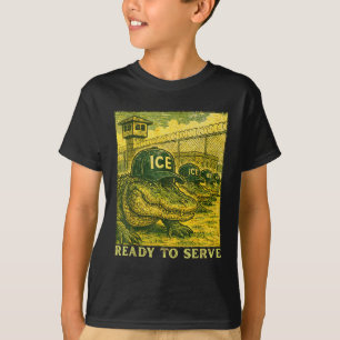 Alligator Everglades Florida Ice Parody Funny Retr T-Shirt