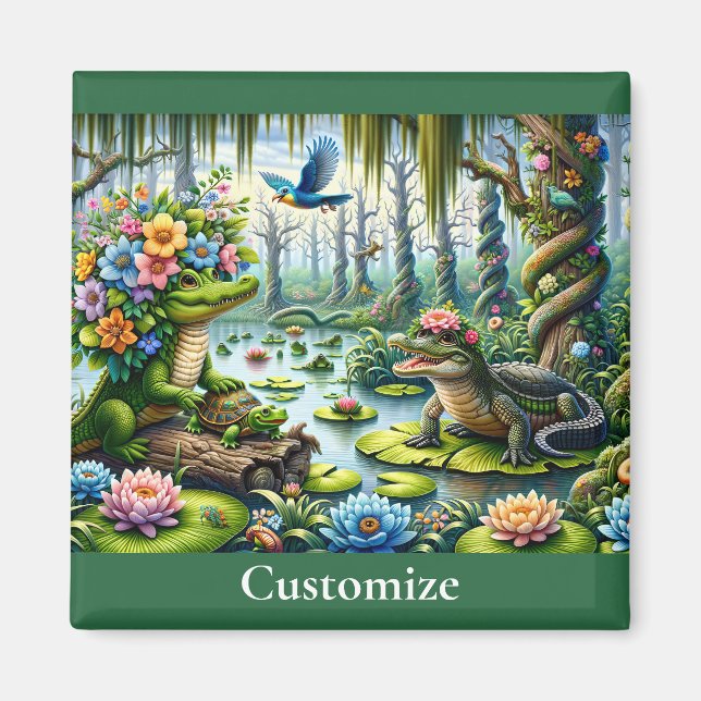 Alligator Fantasy Swamp Thunder_Cove Magnet (Front)