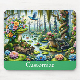 Alligator Fantasy Swamp Thunder_Cove Mouse Pad