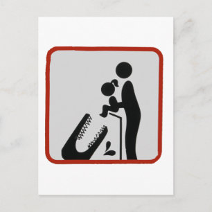 Alligator Feeding Time Postcard