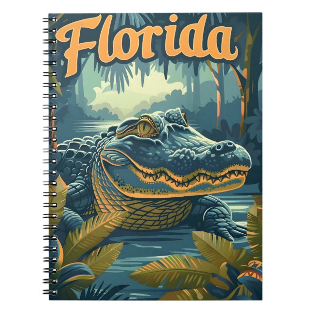 Alligator Florida Everglades  Notebook (Front)