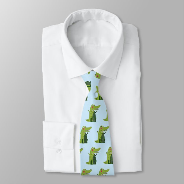 Alligator Funny Tie (Tied)