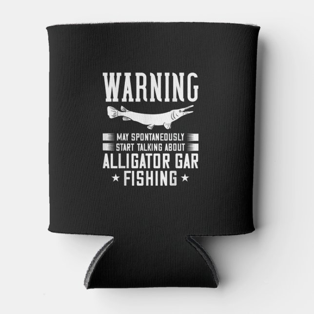 Alligator Gar Fish Gift Fishing Farmer Can Cooler (Front)