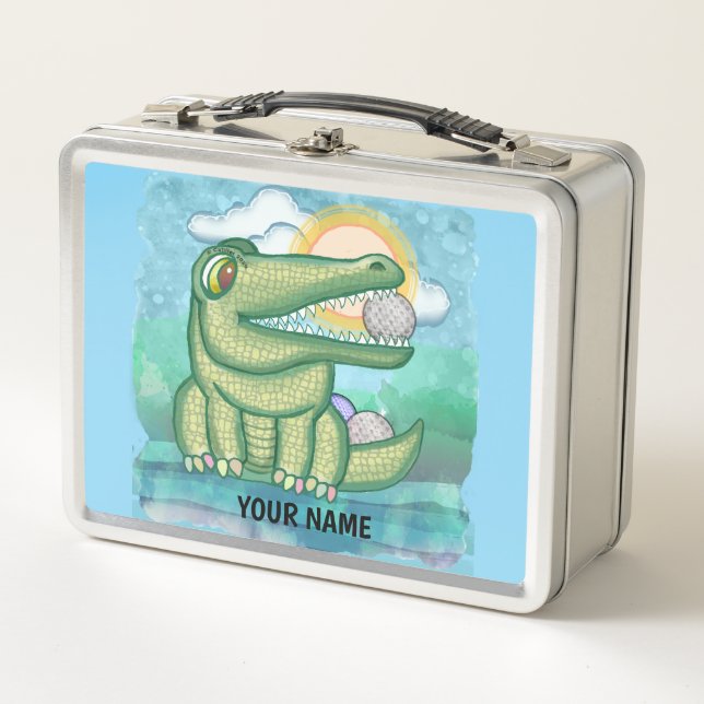 Alligator Golf Metal Lunch Box (Front)