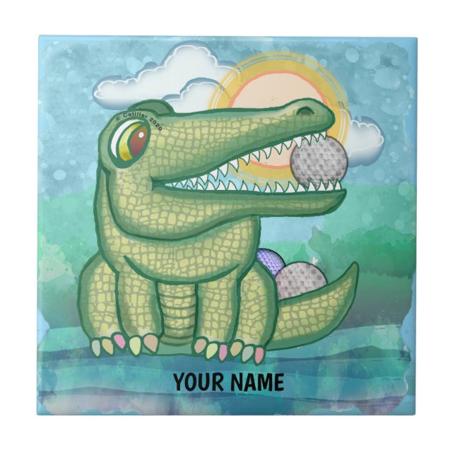 Alligator Golf Tile (Front)
