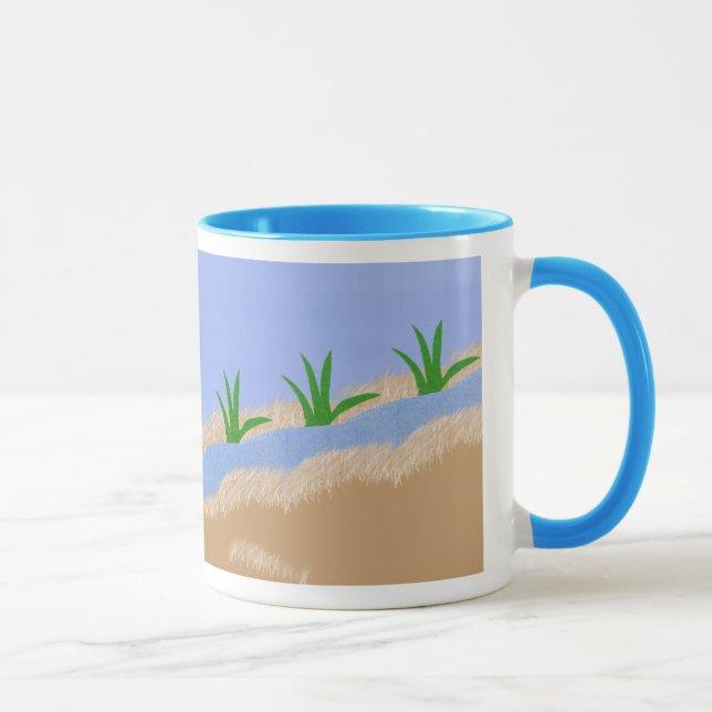 Alligator Green Whimsical Cartoon Art Mug (Right)