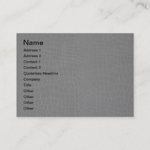 Alligator Grey Reptile Print Business Card
