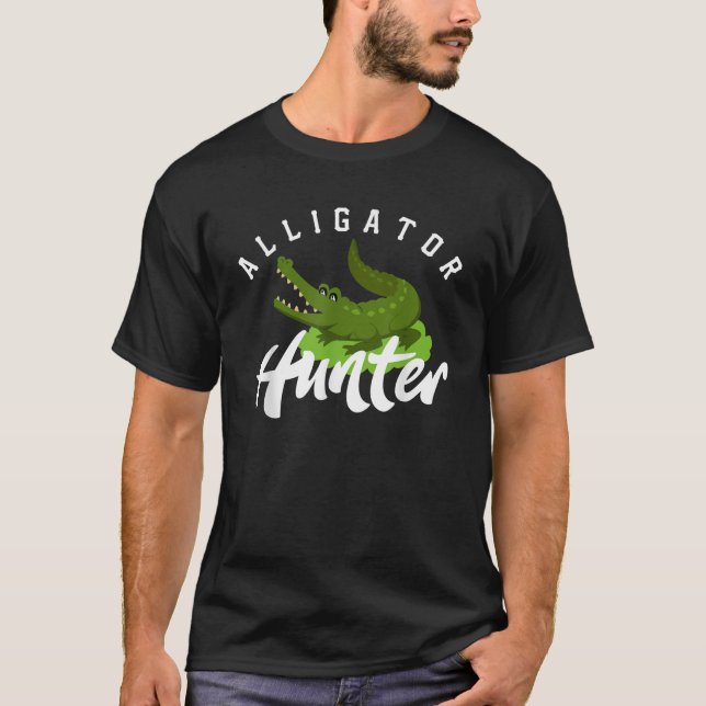 Alligator Hunter Shirt Outdoor Gator Hunting Gift  (Front)