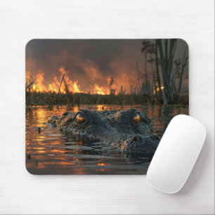 Alligator in Everglades Wildfire Mouse Pad