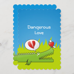 Alligator in Love Invitation