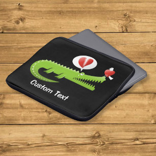 Alligator in Love Laptop Sleeve