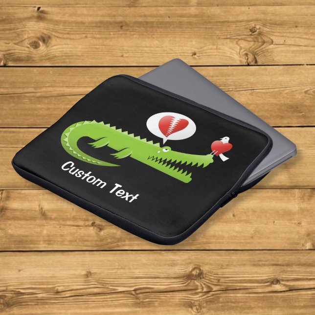 Alligator in Love Laptop Sleeve (Creator Uploaded)
