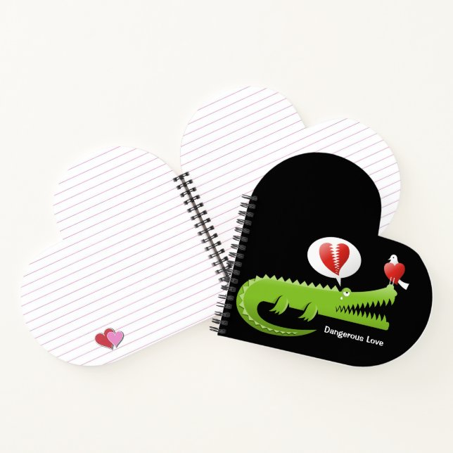 Alligator in Love Notebook (Inside)