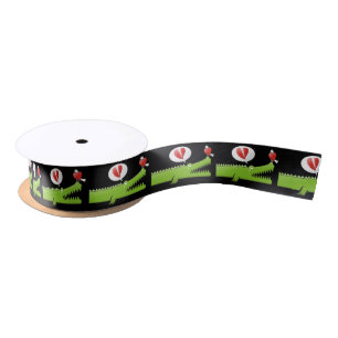 Alligator in Love Satin Ribbon