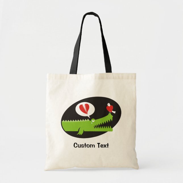 Alligator in Love Tote Bag (Front)