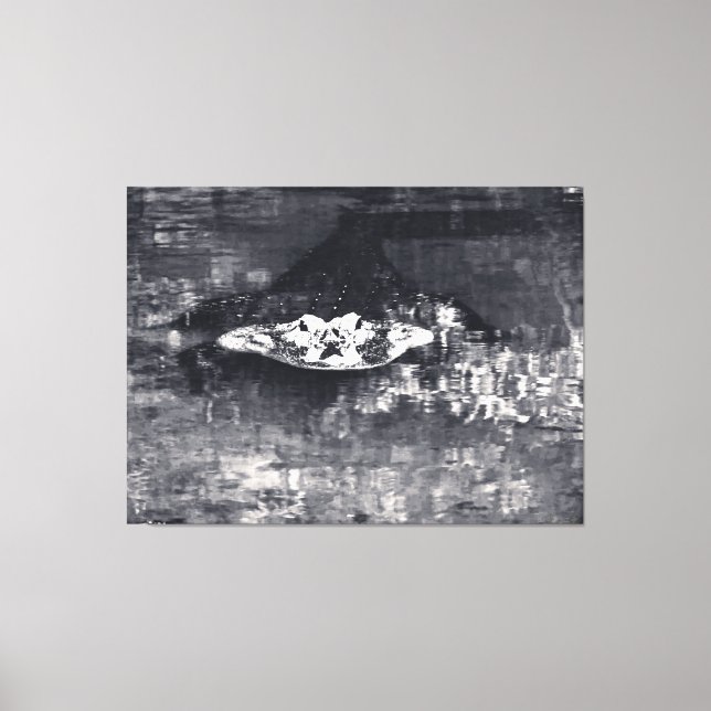 Alligator in Mysterious Waters Canvas Print (Front)