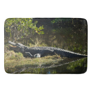 Alligator in the Sun Bath Mat