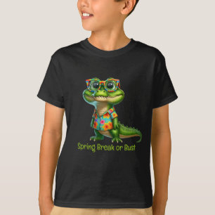 Alligator in Tropical Shirt 