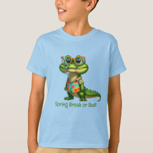 Alligator in Tropical Shirt